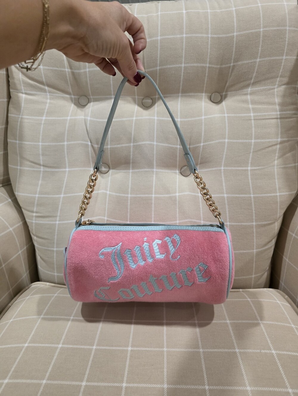 Juicy Couture Pink Terry Cloth Shoulder Bag